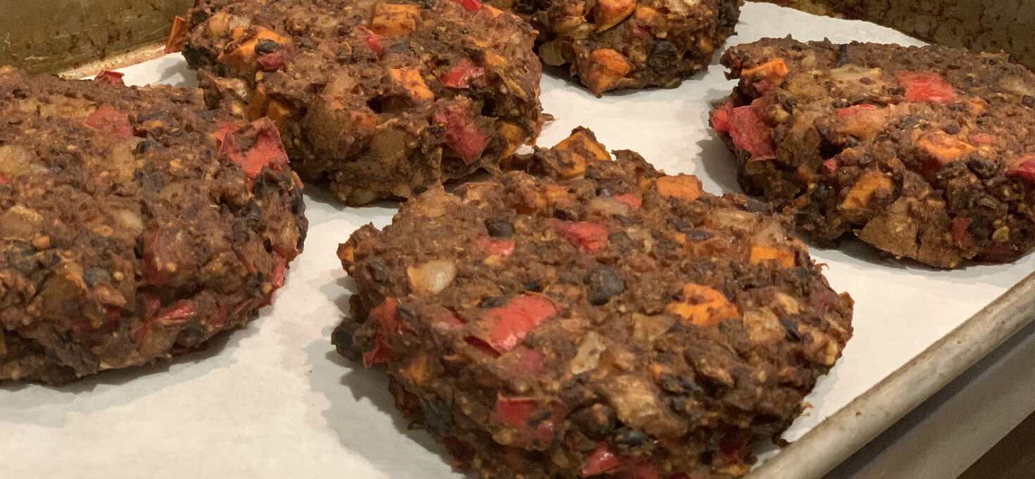 Fully Loaded Sweet Potato Black Bean Burgers