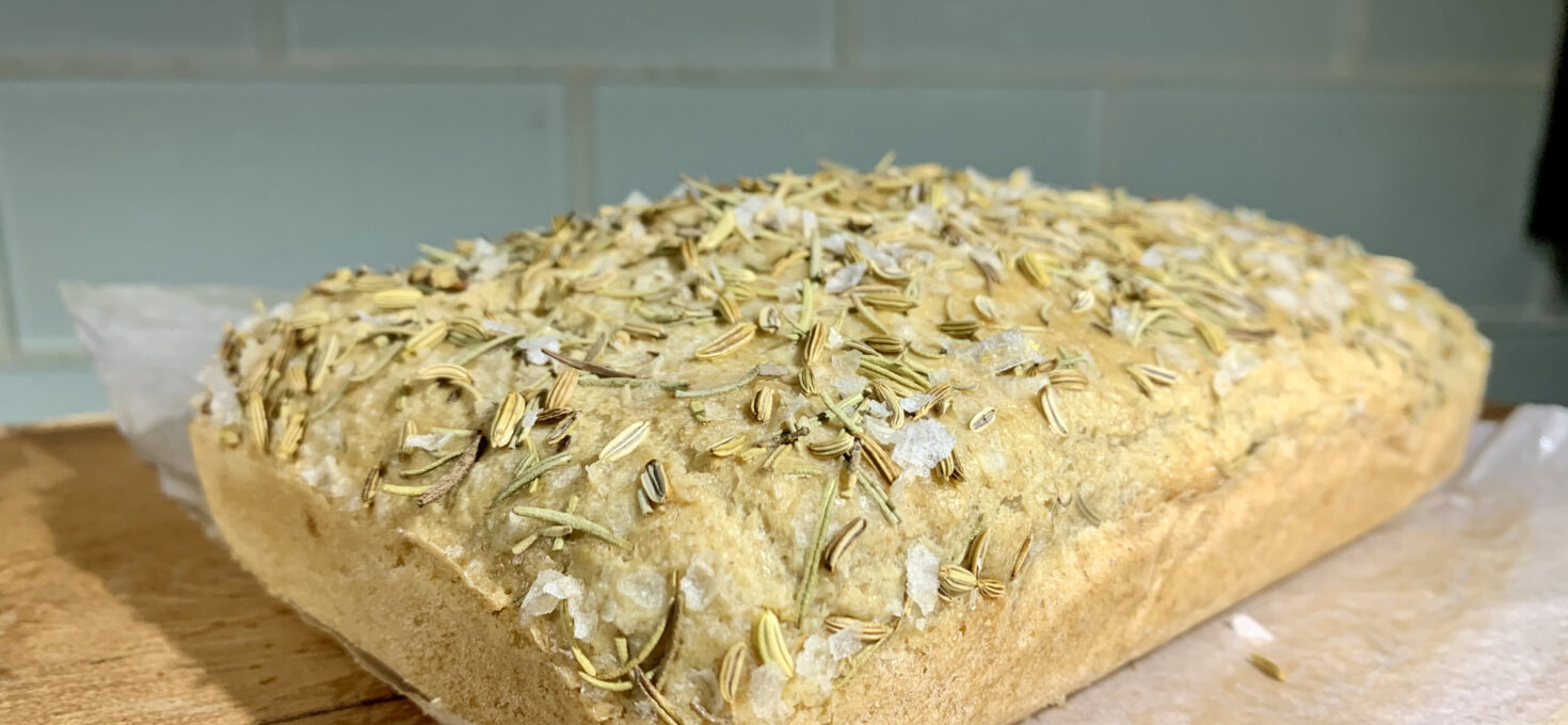 Gluten Free Rosemary Fennel Sea Salt Loaf