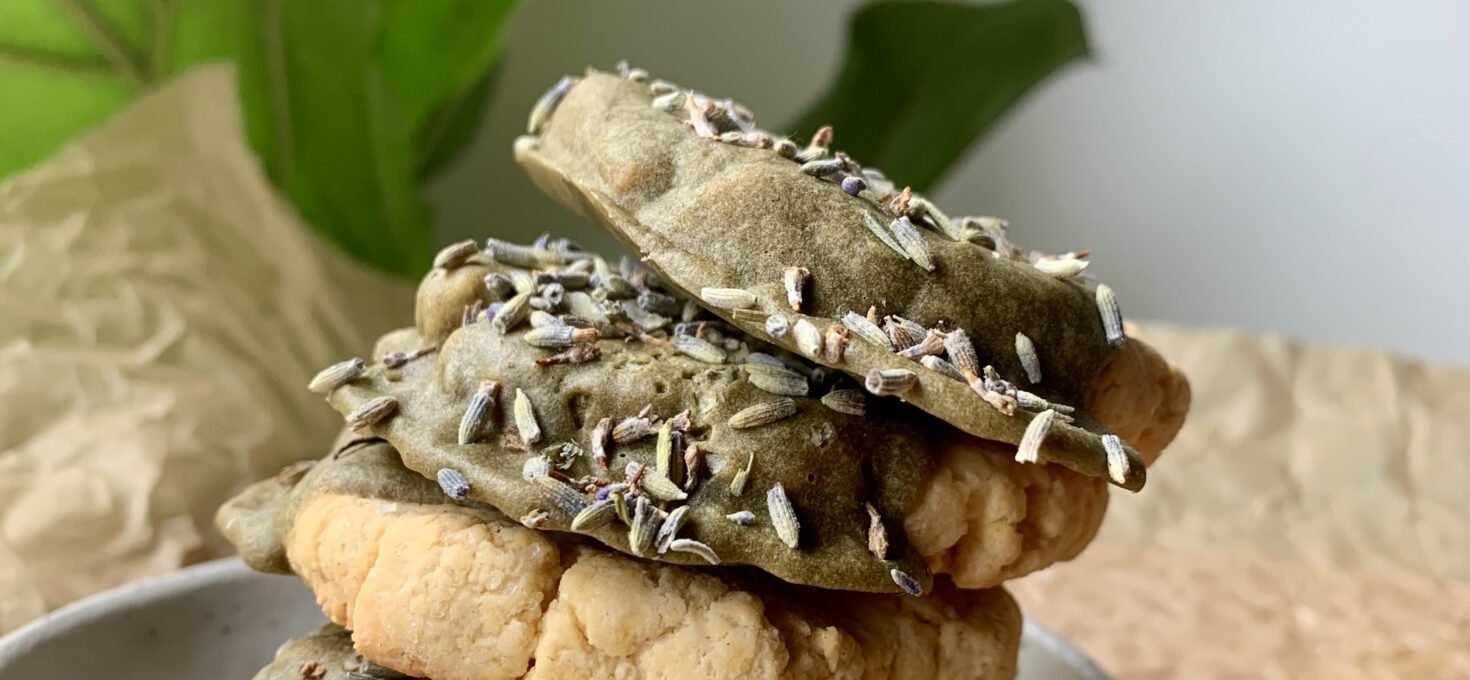 Lavender Matcha Shortbreads