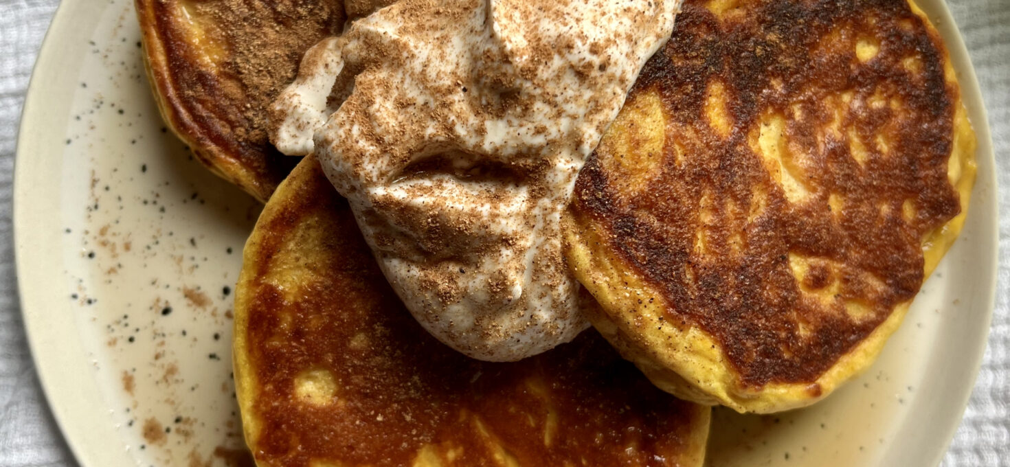 Gluten Free Pumpkin Chai Pancakes